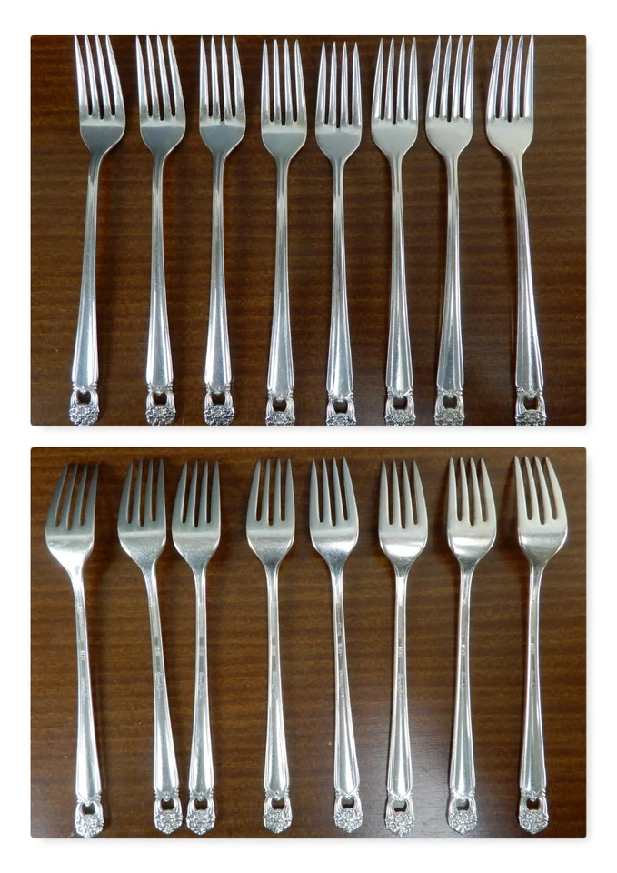 Vintage 53 piezas Juego de cubiertos 1847 Rogers Bros Eternally Yours con caja Foto 3 de 4