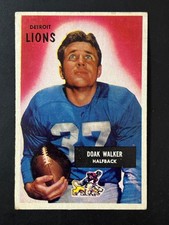 Vintage 1955 Bowman Football Doak Walker #1 Lions Nice EX+