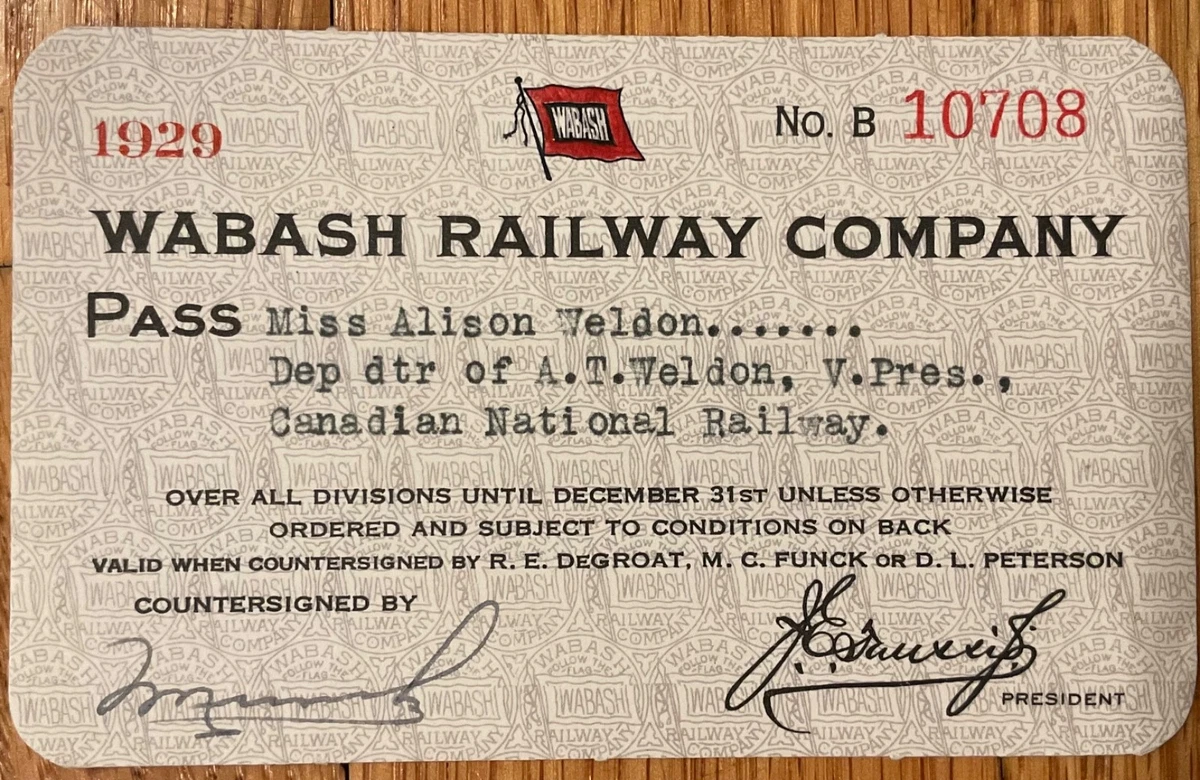 1929 Year Collectible Railroad Passes & Tickets for sale | eBay