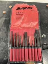 Snap-on PPC710BK 10 Piece Steel Punch Set Black Red with Roll-up Pouch