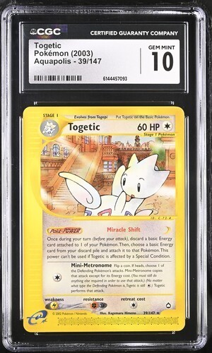 Togetic graded CGC 10 for sale on eBay