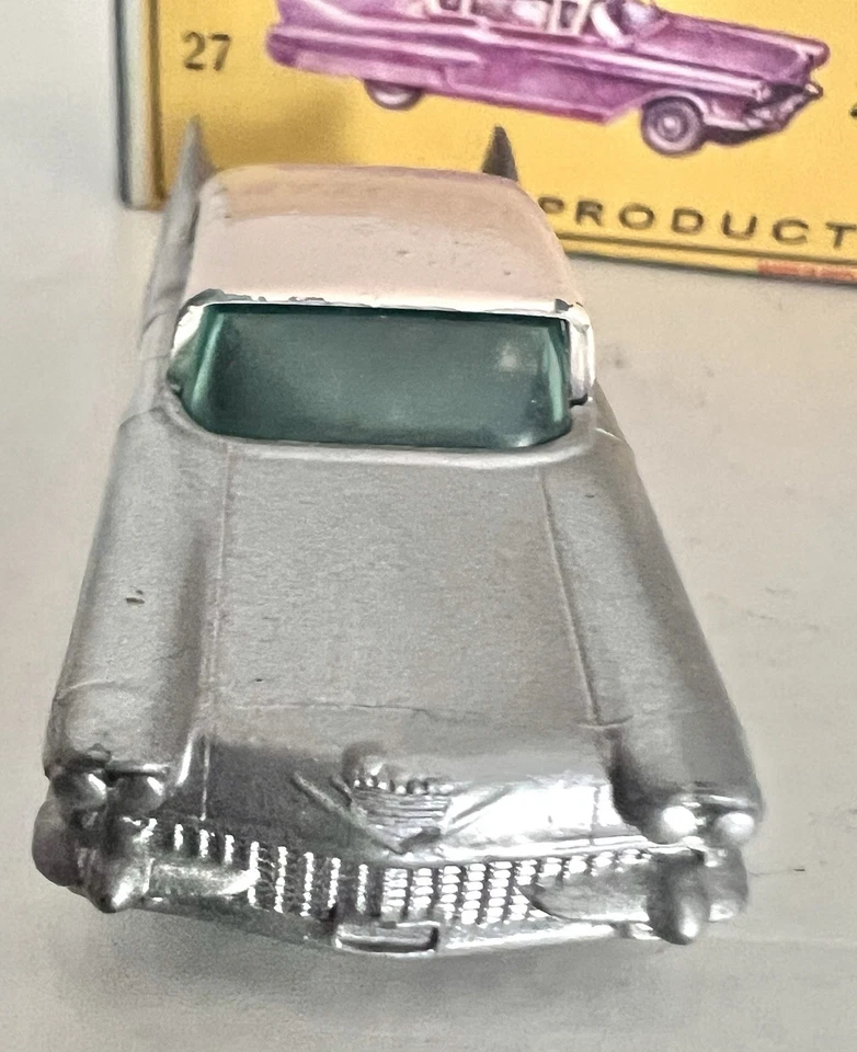 MATCHBOX LESNEY CADILLAC SIXTY SEDAN - No. 27 C - GOOD CAR W/BOX- MUST SEE MODEL - Image 4 of 4