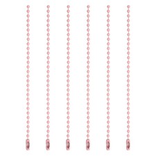 Ball Bead Chains, 3.9 Inch, Light Pink  60 Pcs , Dog Tag Chain Keychain