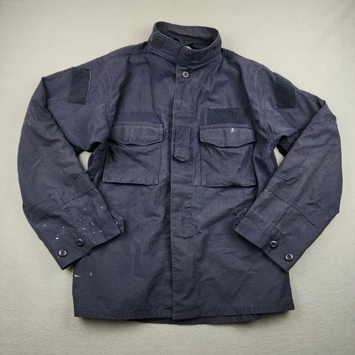 US Military Flame Resistant Coat Jacket Mens Medium Regular Navy Blue Uniform - product listing photo