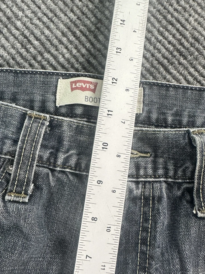 Levis 527 牛仔裤男式 33x32 蓝色牛仔靴剪裁西部牧场主牛仔垃圾桶 — 第 3/4 张图片