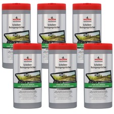 6x Nigrin Scheibenreinigungs-Tücher Glas Spender-Box Scheiben-Reiniger je 30x