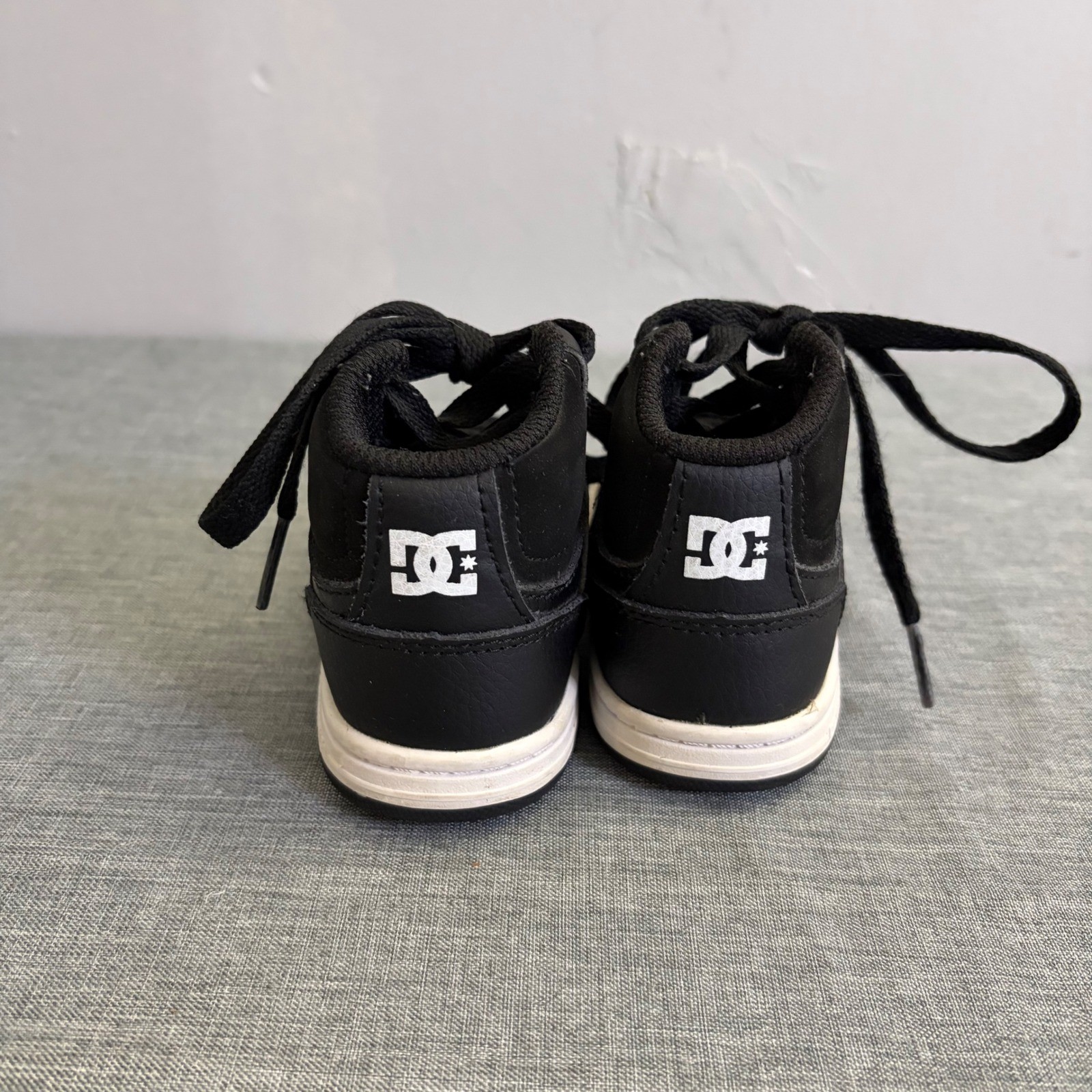DC Shoes Toddler High-Top Black Leather Skate Sneakers for Kids image 3