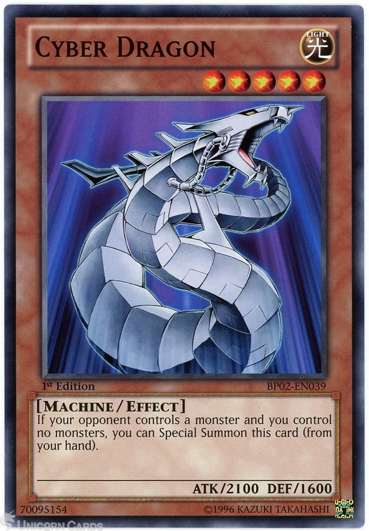 BP02-EN039 Cyber Dragon : Common 1st Edition Mint YuGiOh Card