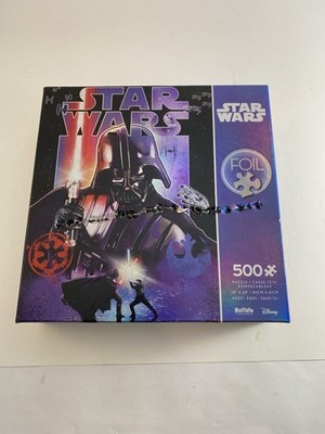 Star Wars 500 Pc Duel On Death Star 2 Foil Puzzle (new) Box Flawed