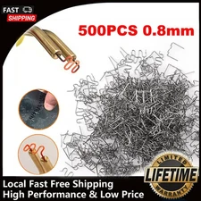 500Pcs 0.8mm Hot Staples for Car Plastic Bumper Welding Wave Stapler Repair Kit