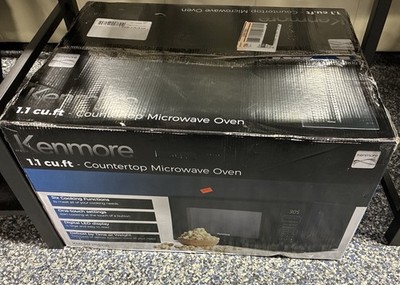 Kenmore 1.1 Cu Ft Black Countertop Microwave Oven KMCMF211BK10 | NEW!!! OPEN BOX