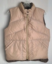 Vintage Camel Gladiator Vest Tan Brown Reversible Goose Down Puffer Women  s S