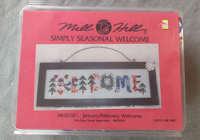 Mill Hill Simply Seasonal WELCOME January/February Counted Cross Stitch Bead Kit