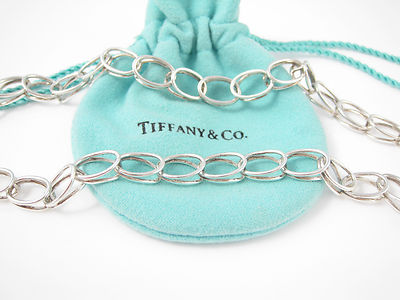 Tiffany & Co RARE Silver Double Oval Loop Necklace! | eBay