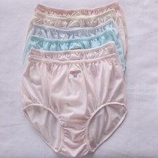 6 Granny Panties Underwear Comfort Nylon Woman Soft Briefs High Waist 36"-42"XL