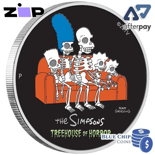 2022 $1 Tuvalu The Simpsons  Treehouse of Horror 1oz Silver Coin - Bild 1 von 7