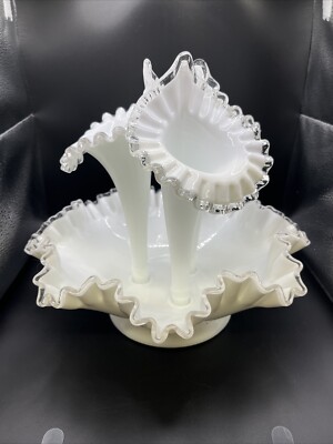 Fenton Silver Crest 4 Pc. Elegant Epergne | eBay
