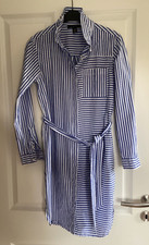 Blusenkleid 👗/Hemd/Kleid, Amisu, Gr.34, blau-weiß-gestreift 😎