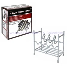 4 Gun PISTOL RACK Coated Steel EXPANDABLE To 4/8/12 etc, Handgun OOP Nice!