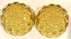Pair of 2 Vintage Anchor Hocking Scalloped Edges Amber Fairfield 6" Glass Bowl