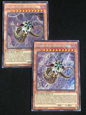 YUGIOH MEKLORD ASTRO DRAGON ASTERISK LC5D-EN166 1ST SECRET X2 NM