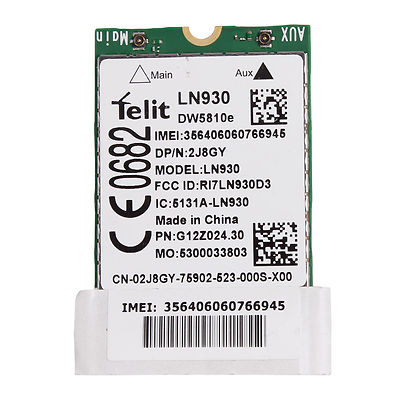 Dell Wireless DW5810e Telit LN930 NRR39 4G/LTE/DC-HSPA+ WWAN NGFF Module Card