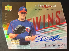 2007 Upper Deck Spectrum Die Cut Gold #118 Glen Perkins AU #'d 5/50 Twins