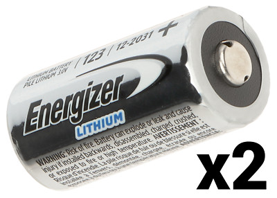 2 TWO ENERGIZER LITHIUM CR123A CR123 123A DL123 CR17345 3V BATTERY NEW EXP 2035