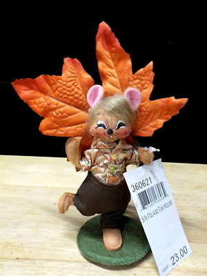 ANNALEE 2021 5 INCH FOLIAGE FUN MOUSE  #360621  NEW WITH TAG