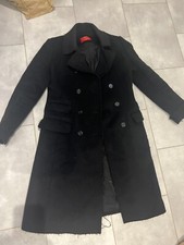 Hugo Boss Women’s Black Frayed Coat. Uk8