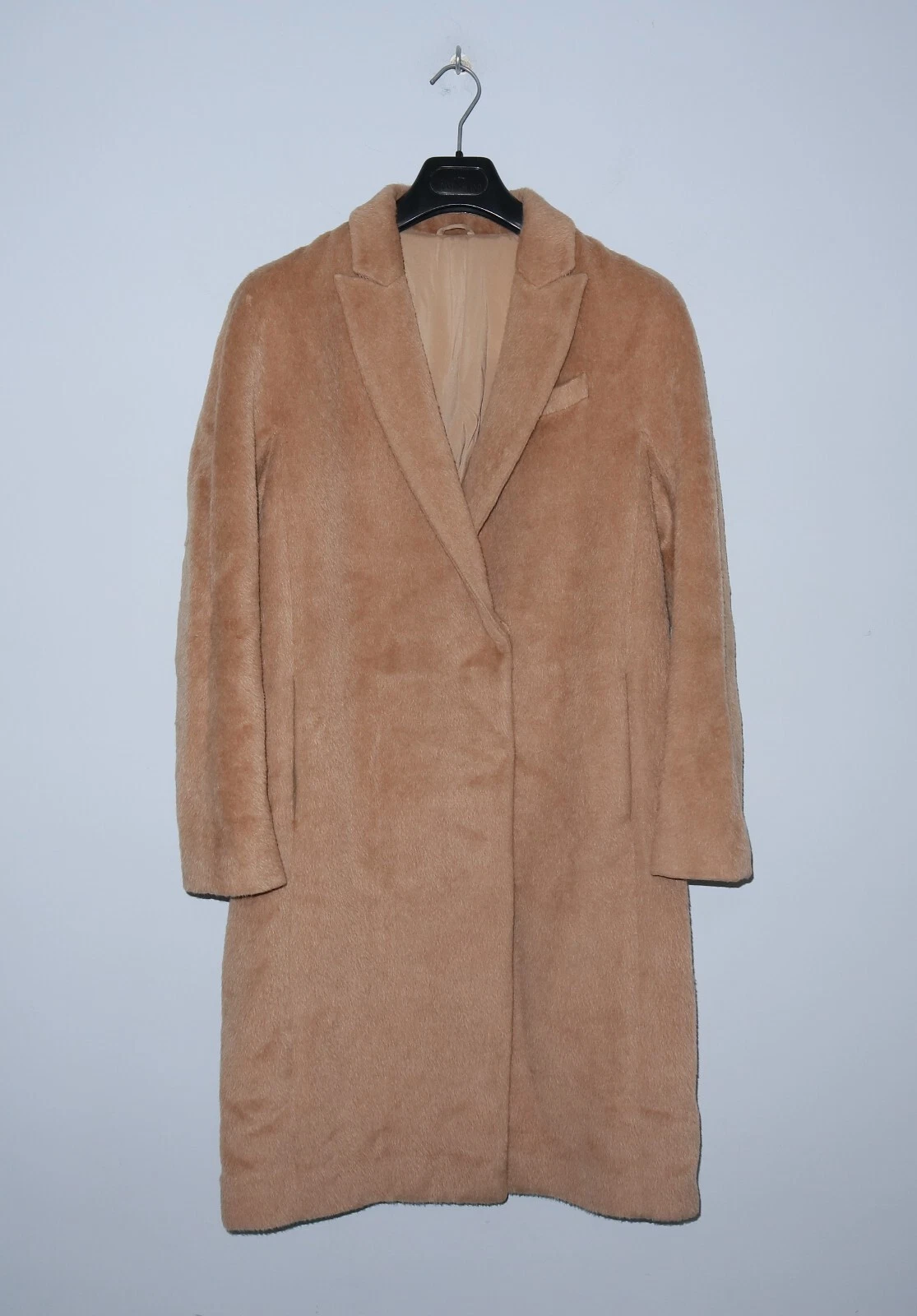Brunello Cucinelli — BRUNELLO CUCINELLI Womens Lama Wool Silk Double Breasted Coat Jacket Size 42