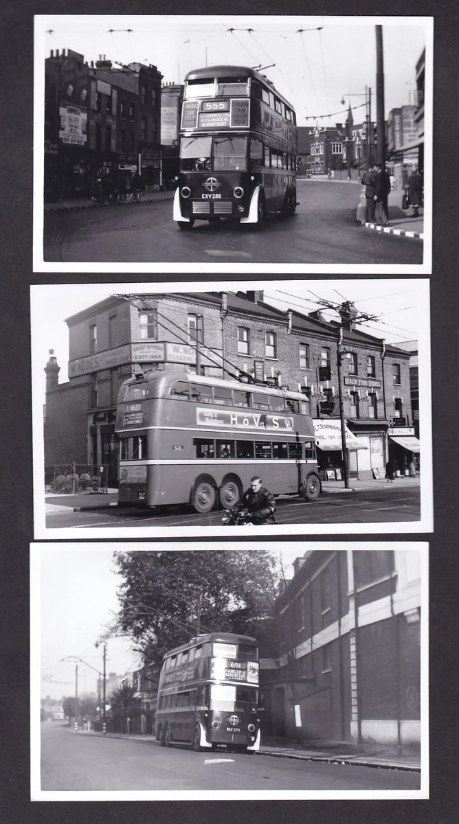 Trolley Bus LONDON Transport x9 photos c1940/50s Packer/Abcross street scenes | eBay