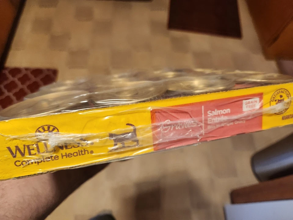 Case sale- 12 3oz cans  Wellness Grain Free Sliced Salmon Entree Wet Cat Food - Image 2 of 4