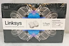 Linksys PLEK500 Powerline Homeplug AV2 Kit Gigabit Ethernet