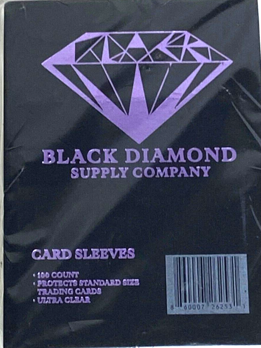 Black Diamond Trading Card Sleeves Top Loader 100 Ct Ultra Clear Standard  Size