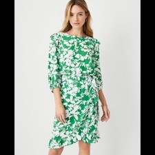 Ann Taylor Floral Side Tie Sheath Dress