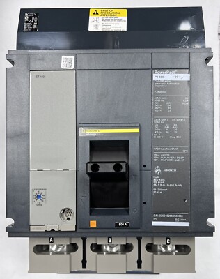 New Square D 800 Amp 480 Volt 65 KAIC Breaker.  Part # PJA360800