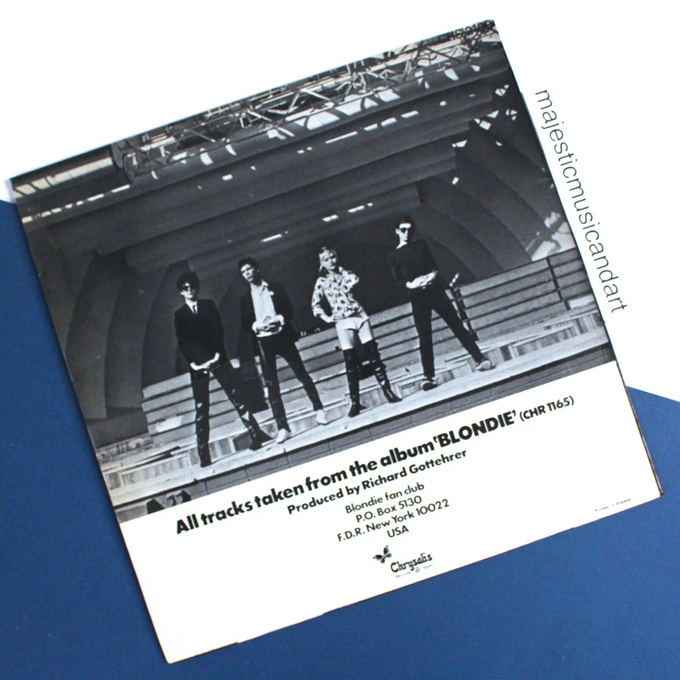 ORIGINAL 1977 BLONDIE 12 INCH VINYL EP DEBBIE HARRY FAN CLUB NEAR MINT Foto 4 de 4