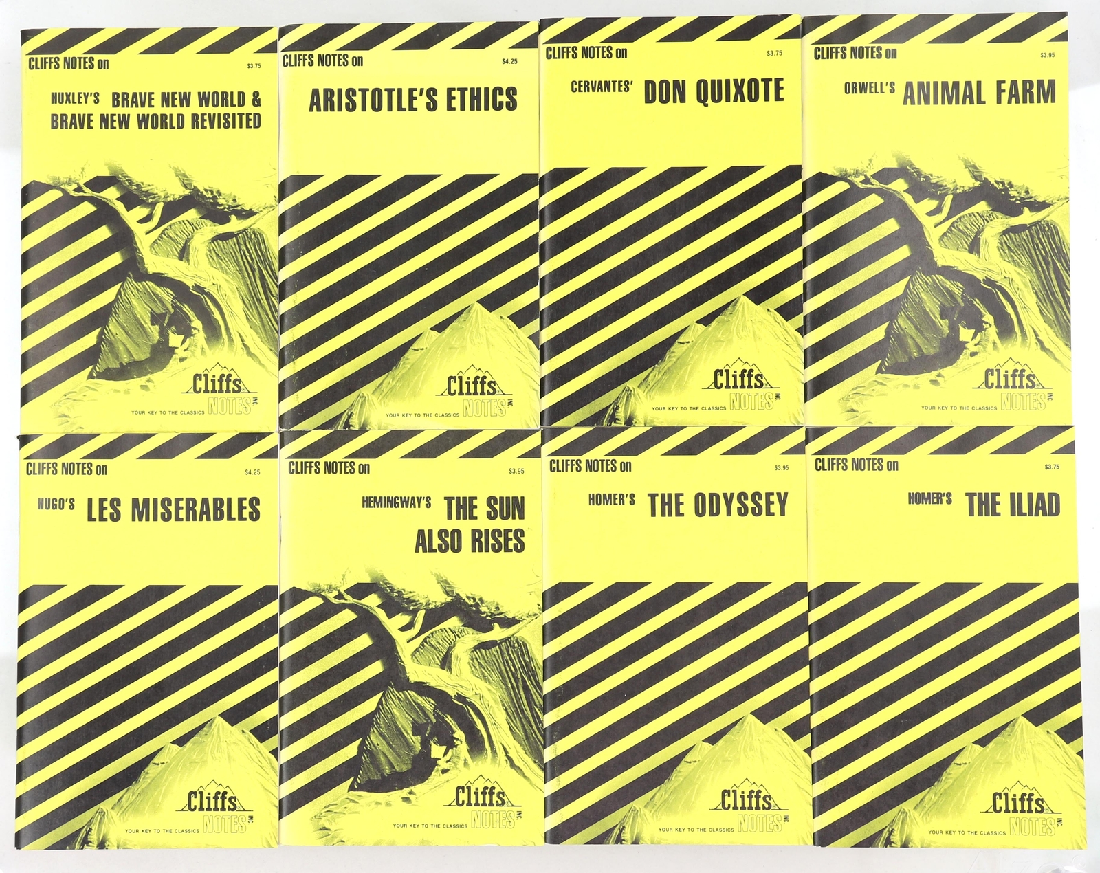 Lot of 31 Cliff Notes Study Summary Guide Books Classics, Signed Cliff