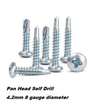4.2mm SELF DRILLING WAFER HEAD TEK METAL / DRYWALL SCREWS VARIOUS LENGTHS 