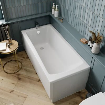 AFFINE Single Ended Wide Square Bath 1700 x 700mm Acrylic Bathroom Easy To Maintain
