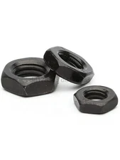 Black 8.8 Carbon Steel Select Size M8 - M30 Thin Hex Nuts Right Hand Fine Thread