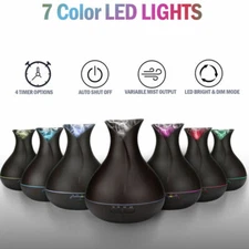 Aroma Humidifier Essential Oil Diffuser Ultrasonic Air LED Aromatherapy for Home