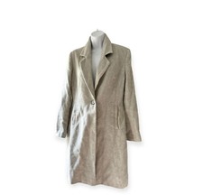 Clements Ribeiro Portobello Smart Women’s Grey Coat Size Medium Uk 12 Winter