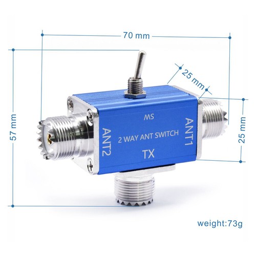 1Stück 2-Wege CB/HAM Antennen Koax Schalter Adapter 1-30MHz SO239/BNC Stecker - Zdjęcie 17 z 19