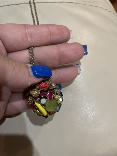 $65 Betsey Johnson sparkling fruit pendant necklace FRUIT CALYPSO B-146A - Picture 7 of 9