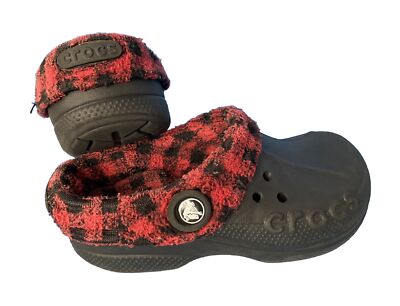 Crocs Blitzen Lumberjack Plaid Lined Clog Clog Clog Clogs / Schwarz / 33-34 EUR / 2 M US / J2