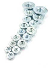 M5 M6 M8 M10 M16 ZINC PLATED HEX SERRATED FLANGE NUTS NUT BZP DIN 6923 BW