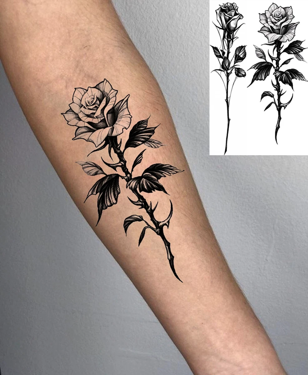Update 144+ black rose with thorns tattoo latest camera.edu.vn