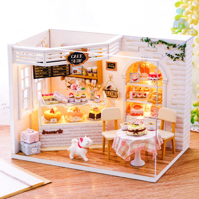 small wooden doll house